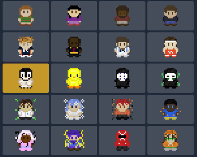 Characters preview